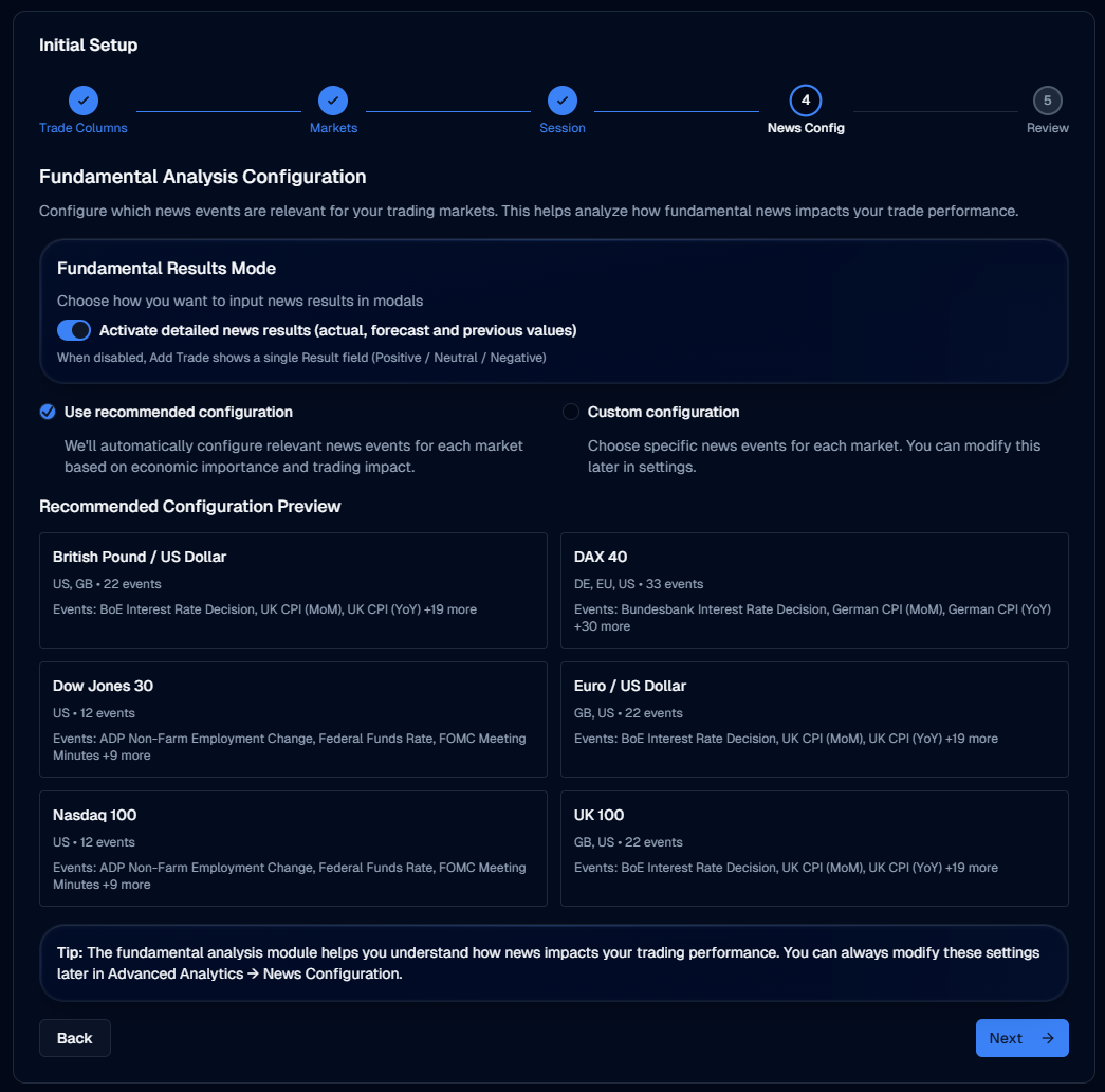 Onboarding step 4 news configuration